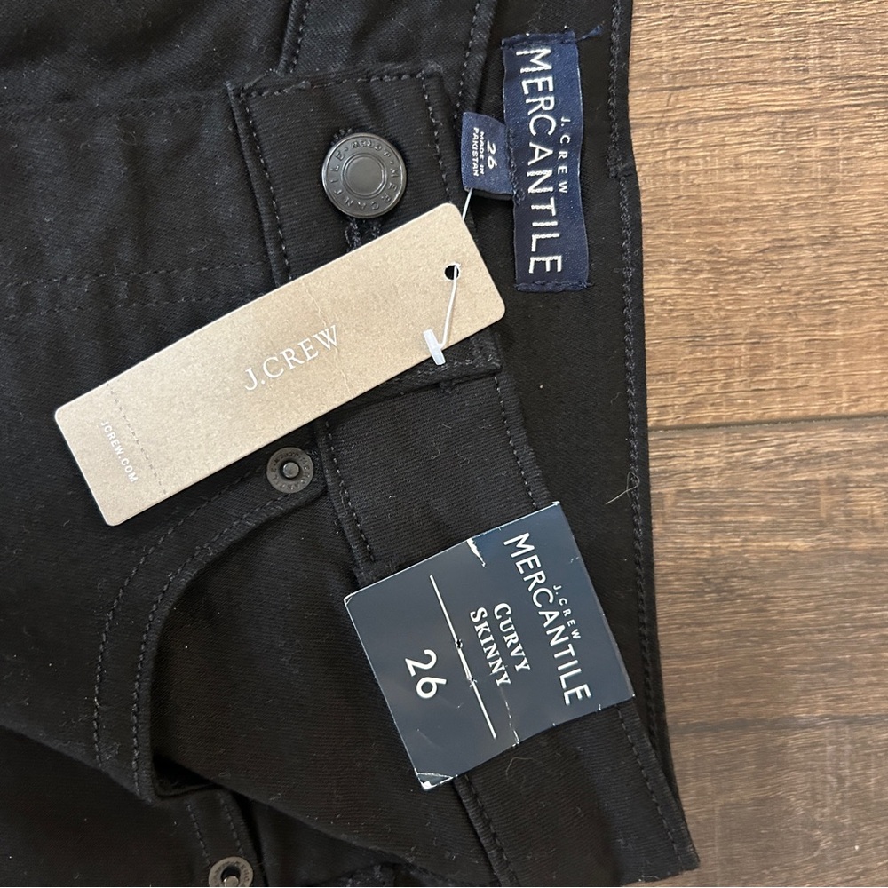 NWT J.Crew Mercantile Curvy Skinny Jeans in Black - Size 26
